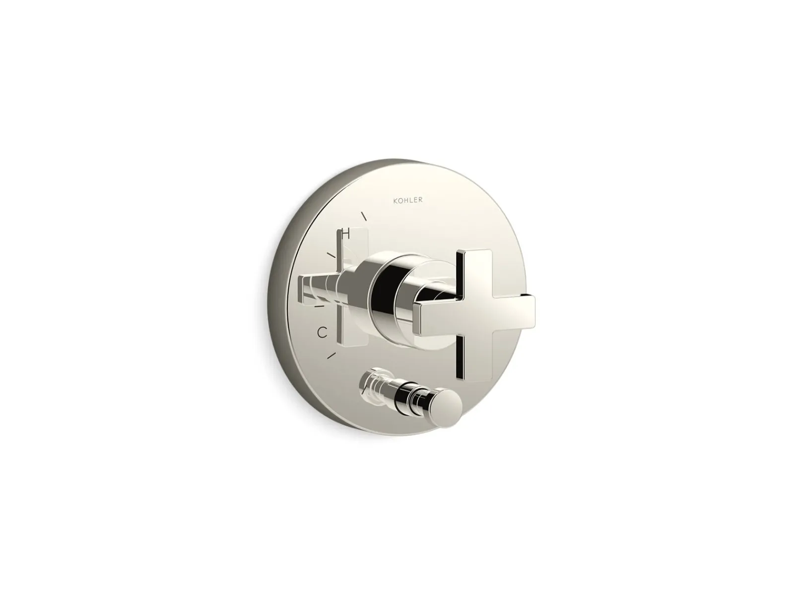 Rite-Temp® valve trim with push-button diverter and cross handle^Kohler Sale
