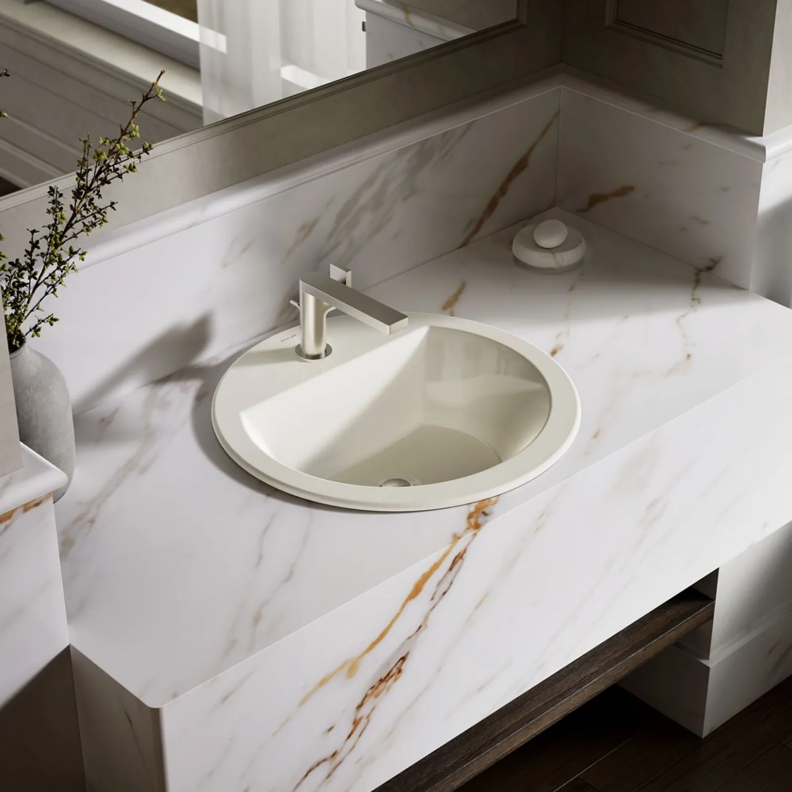 19" round drop-in bathroom sink^Kohler Discount