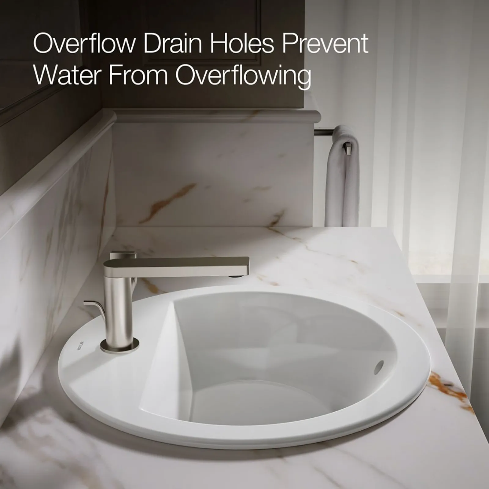 19" round drop-in bathroom sink^Kohler Discount