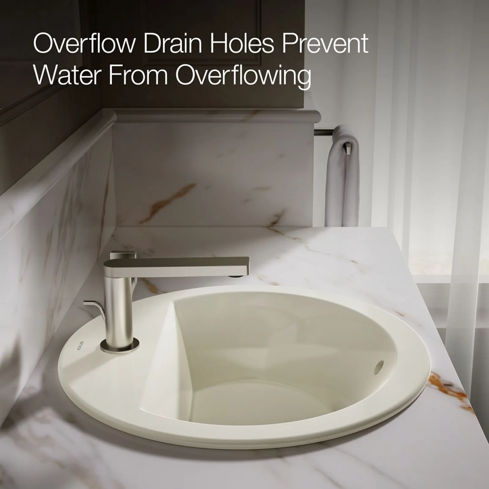 19" round drop-in bathroom sink^Kohler Discount