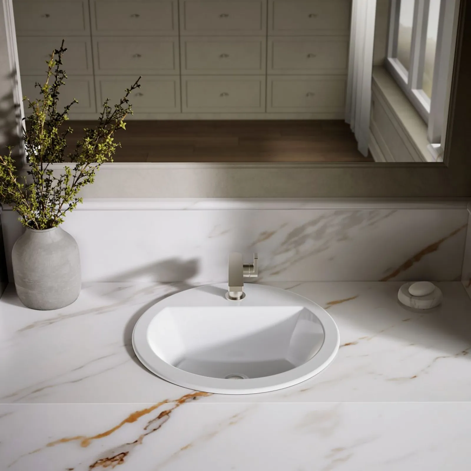 19" round drop-in bathroom sink^Kohler Discount
