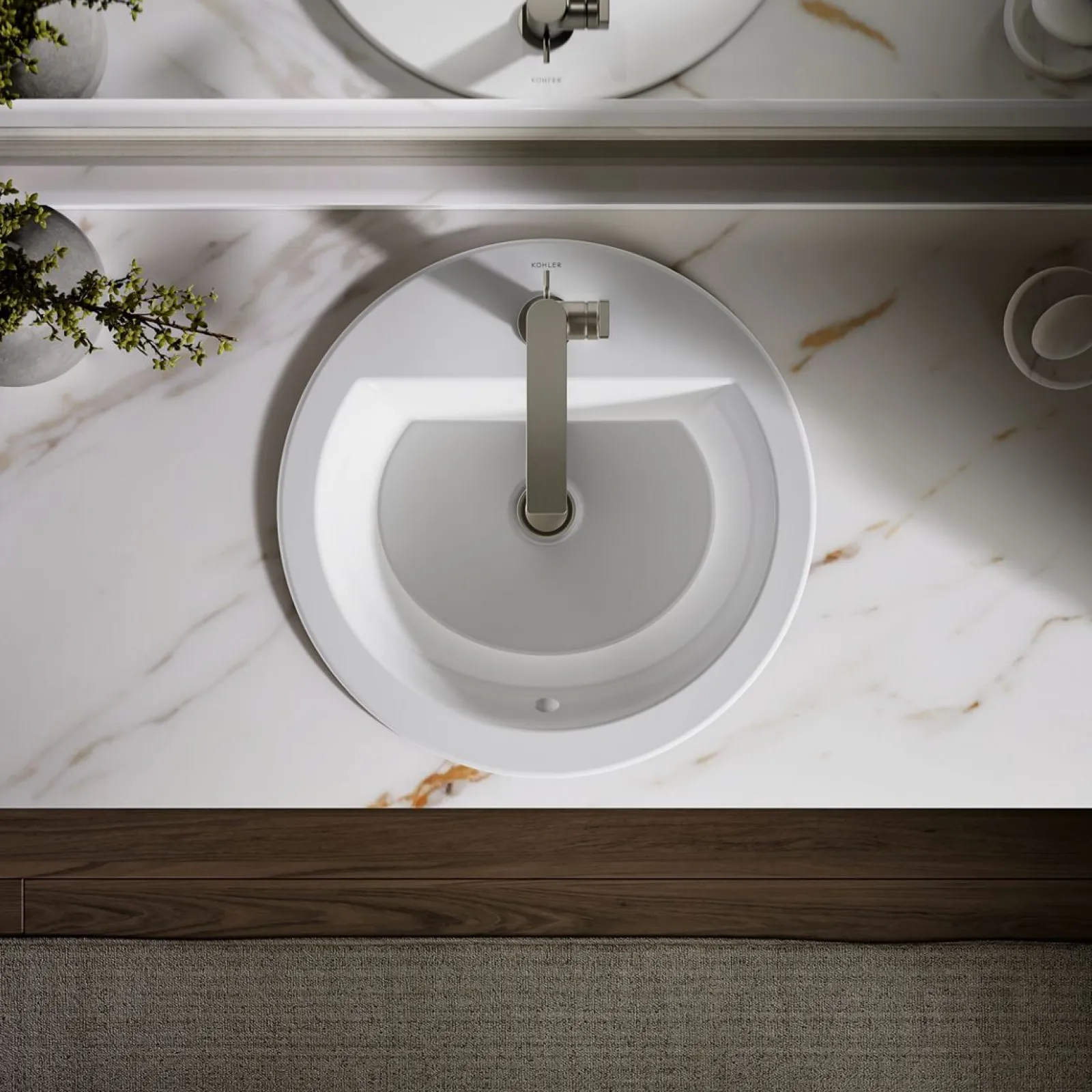 19" round drop-in bathroom sink^Kohler Discount