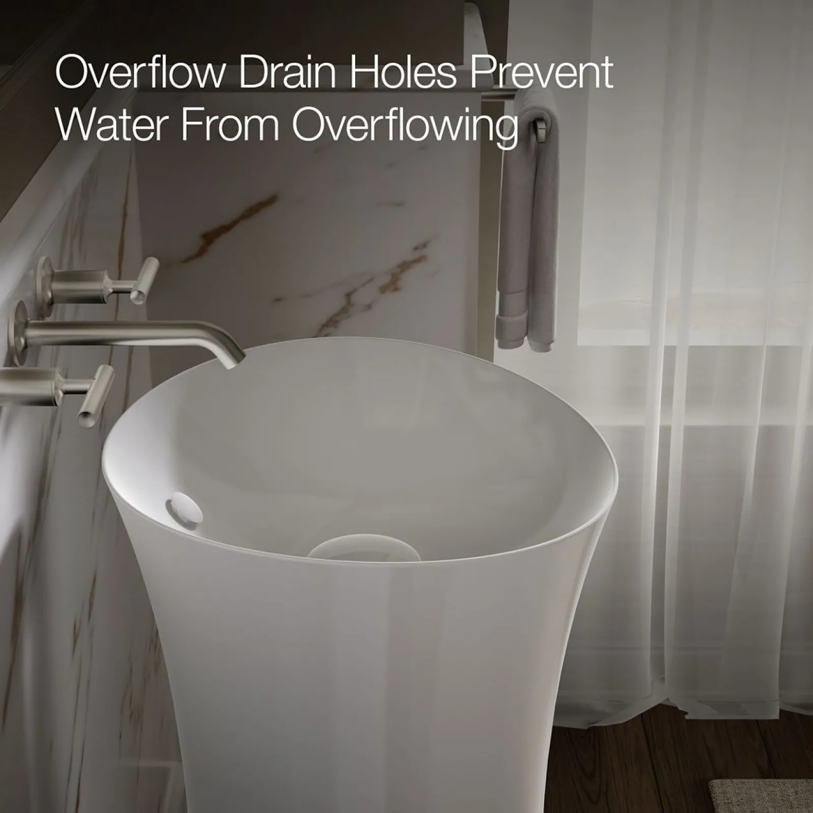 16" round pedestal bathroom sink^Kohler Clearance