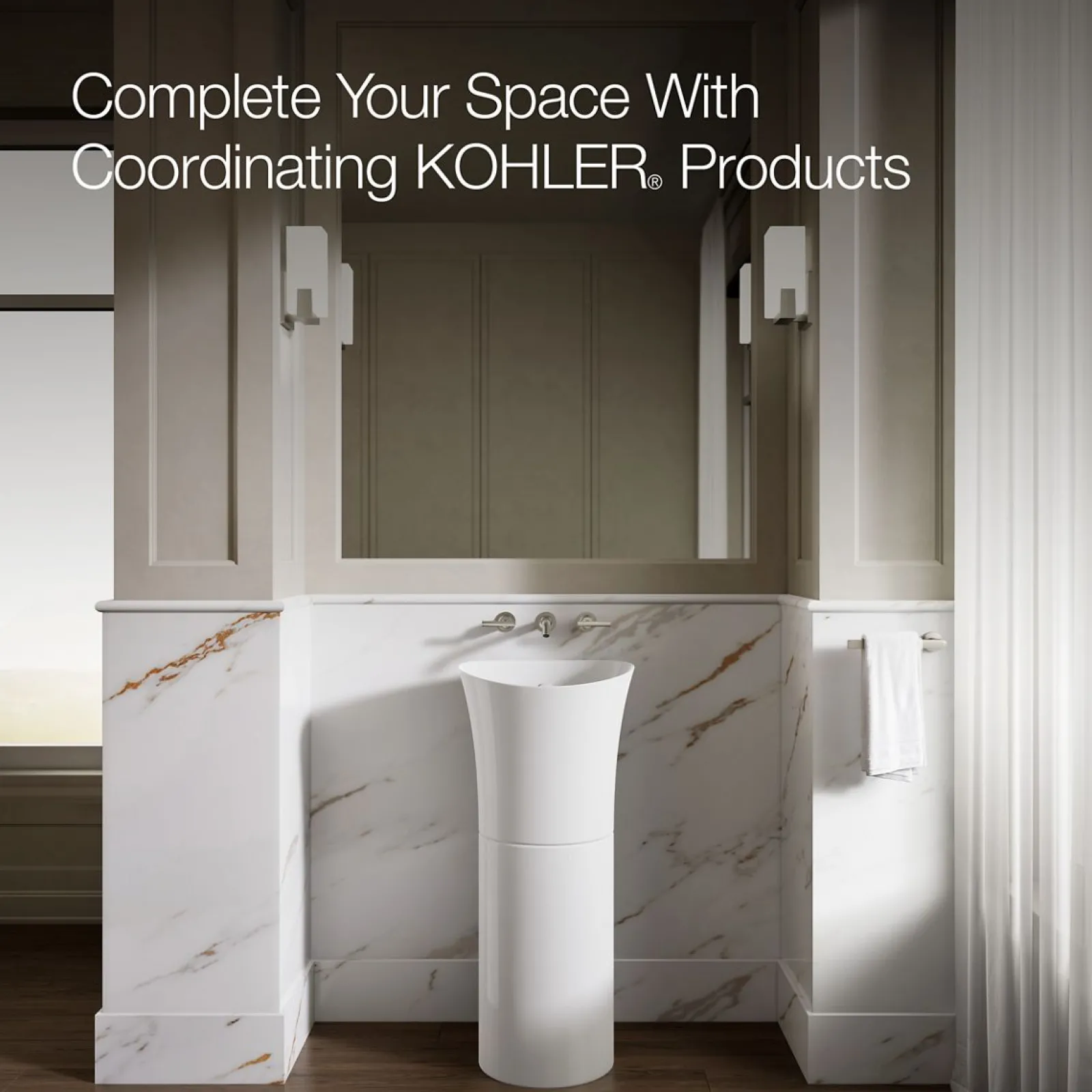16" round pedestal bathroom sink^Kohler Clearance
