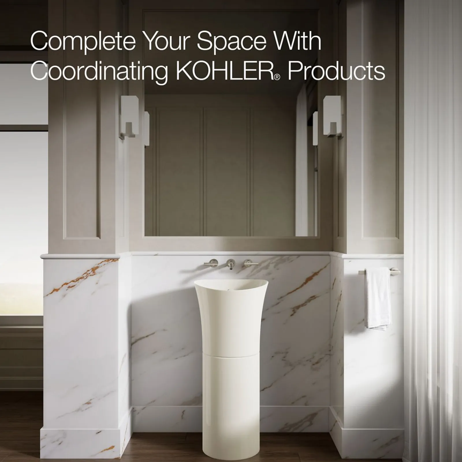 16" round pedestal bathroom sink^Kohler Clearance