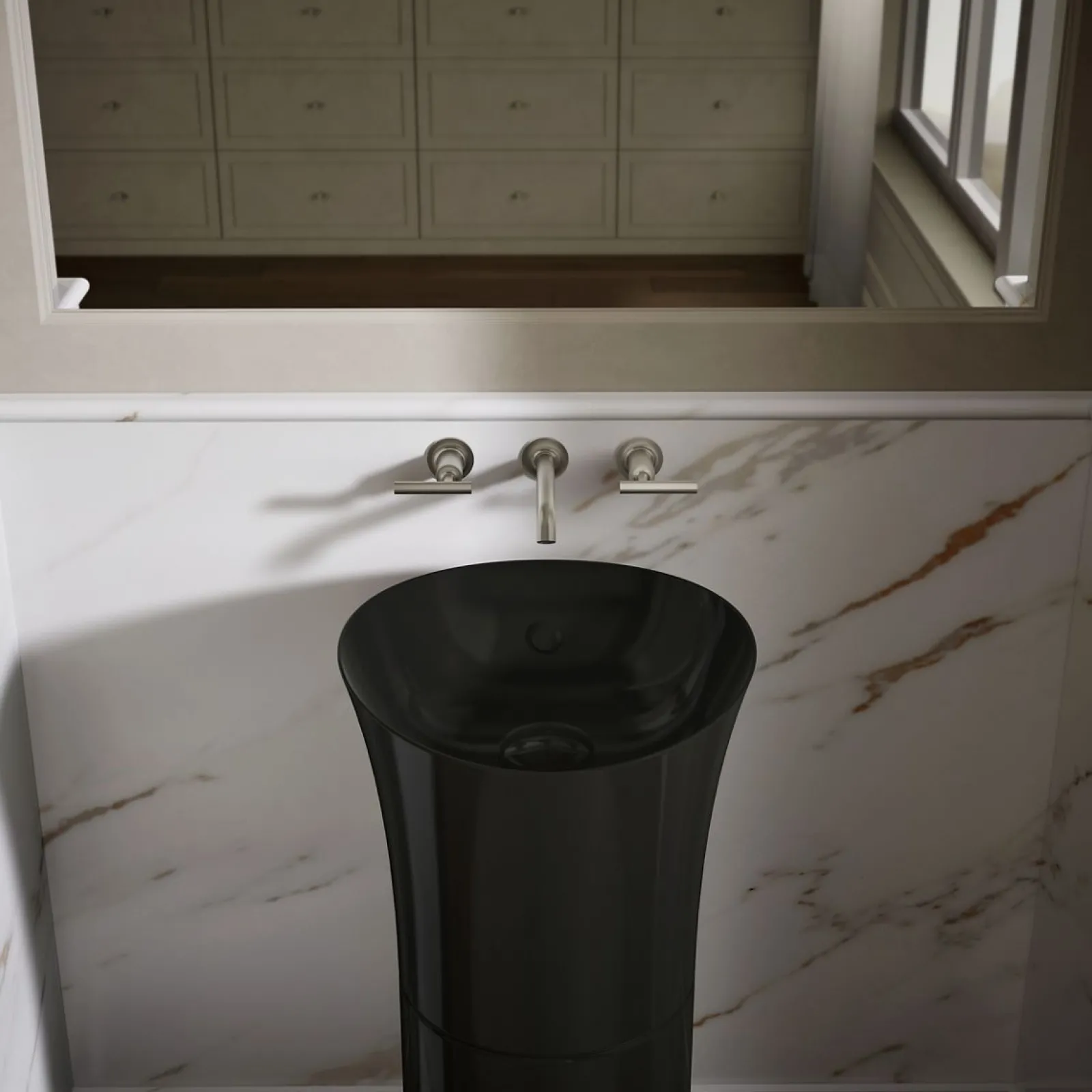 16" round pedestal bathroom sink^Kohler Clearance