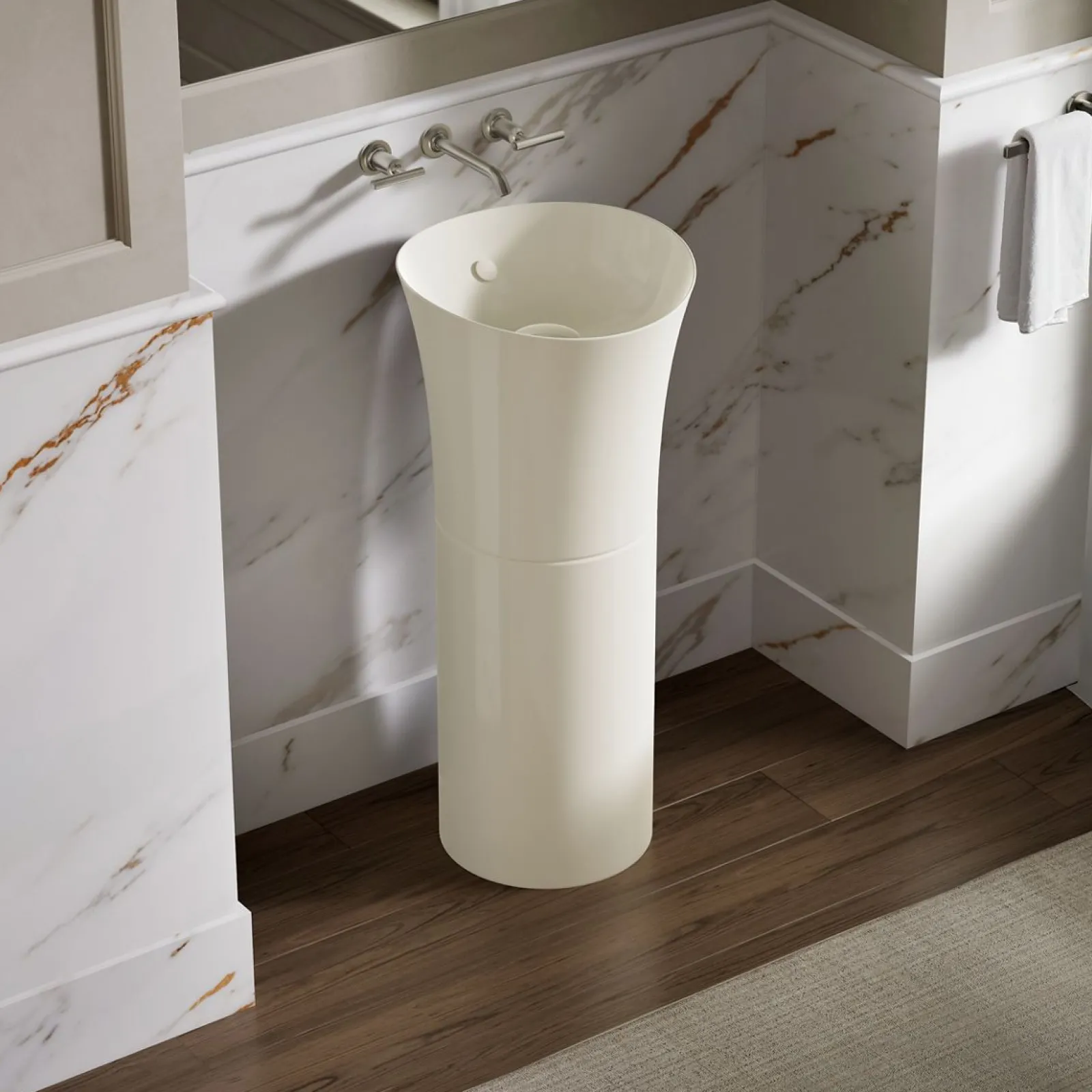 16" round pedestal bathroom sink^Kohler Clearance