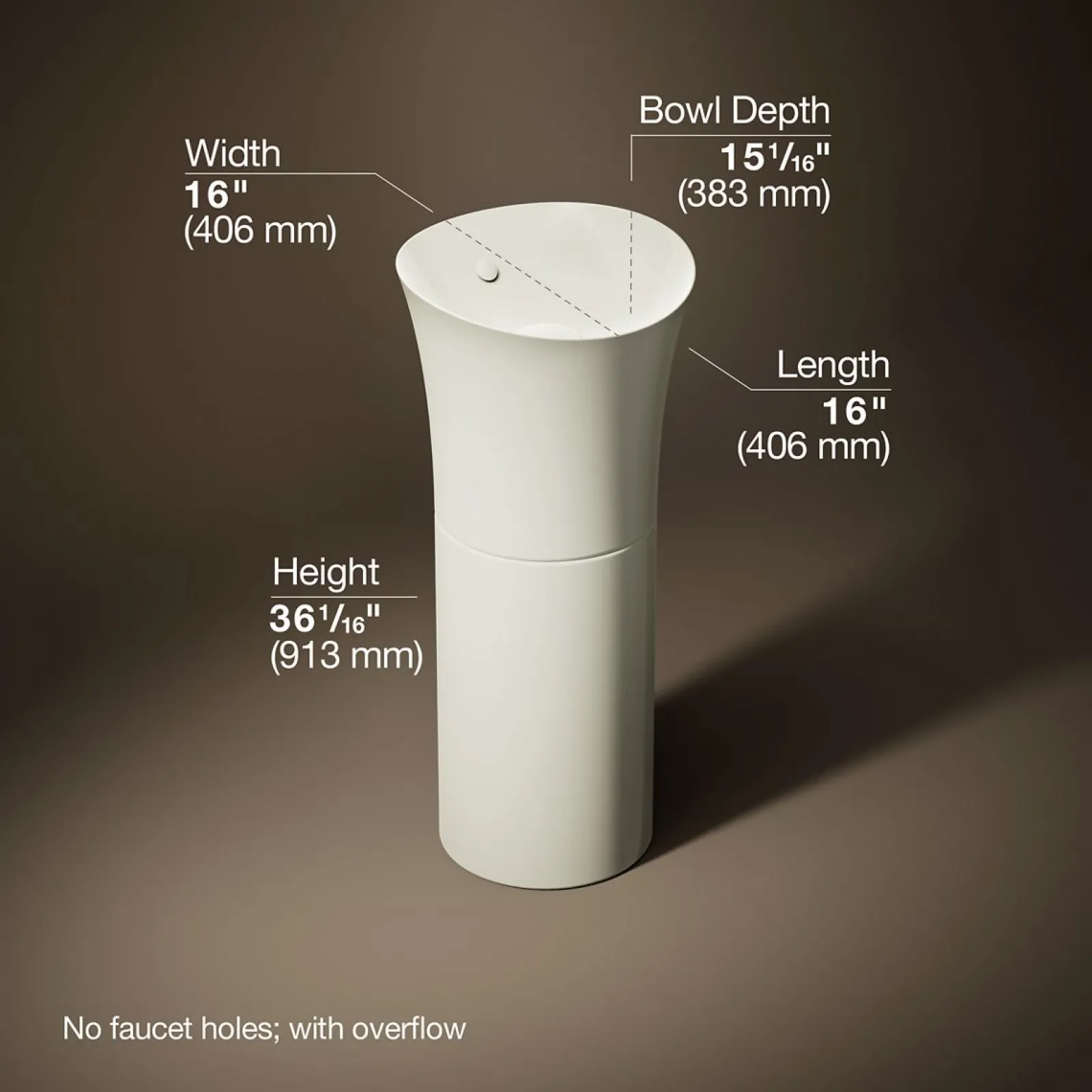 16" round pedestal bathroom sink^Kohler Clearance