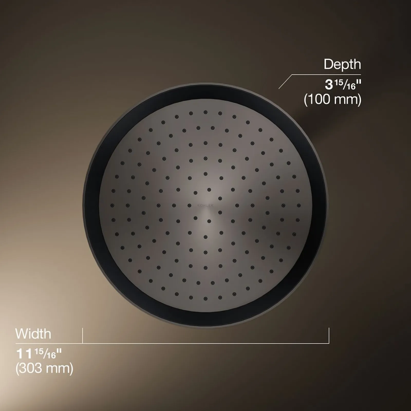 Round 12" single-function rainhead, 1.75 gpm^Kohler Hot