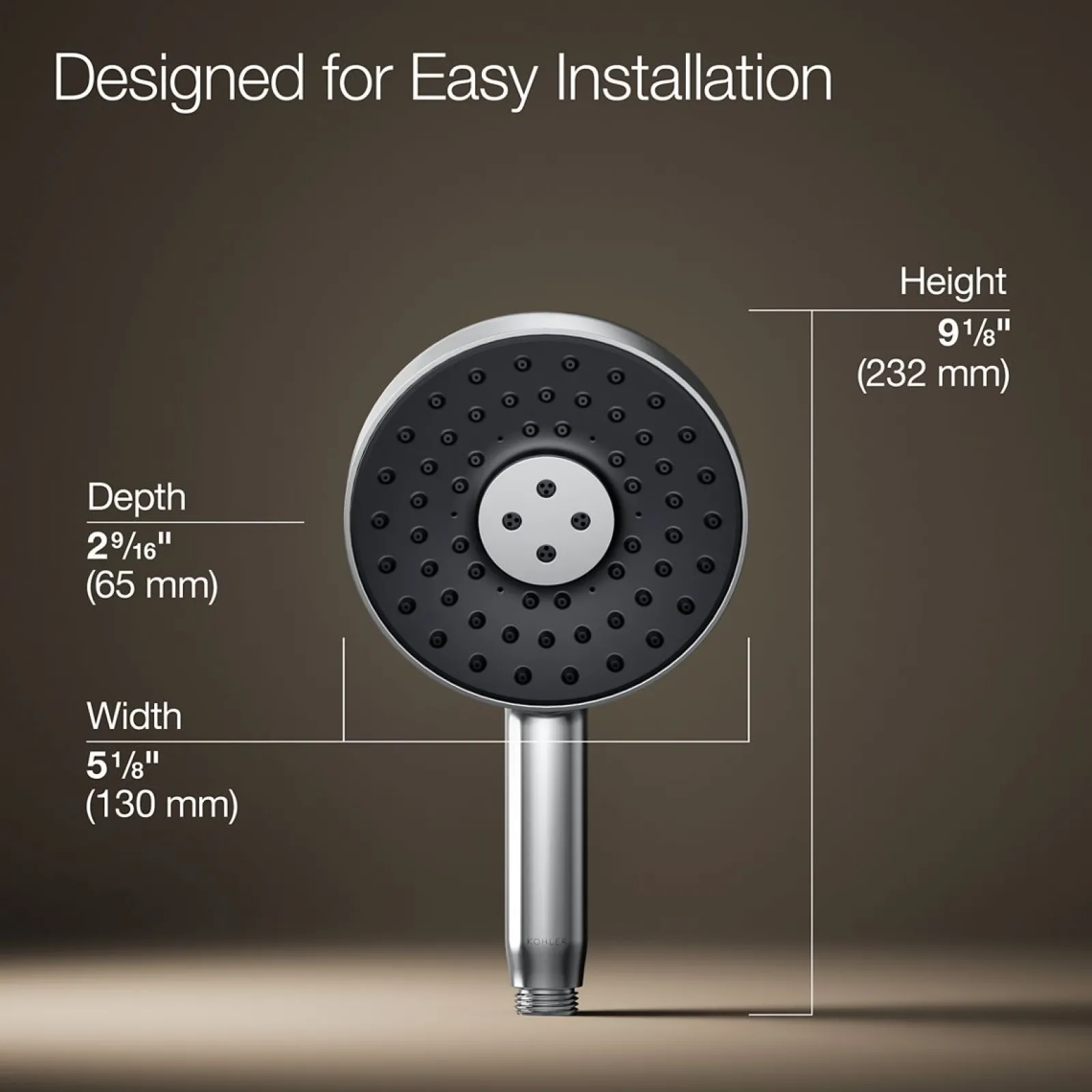 Round three-function handshower, 1.75 gpm^Kohler Hot