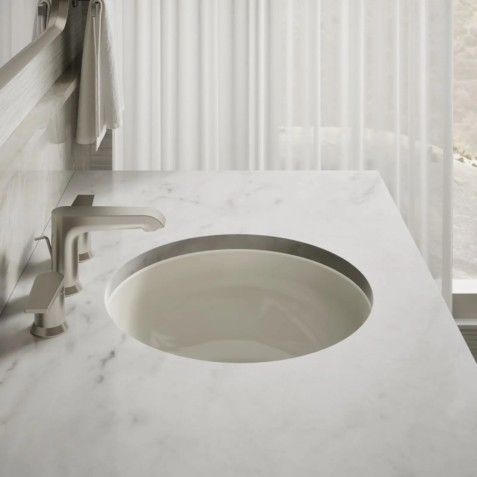 16-1/8" round undermount bathroom sink, no overflow^Kohler Clearance