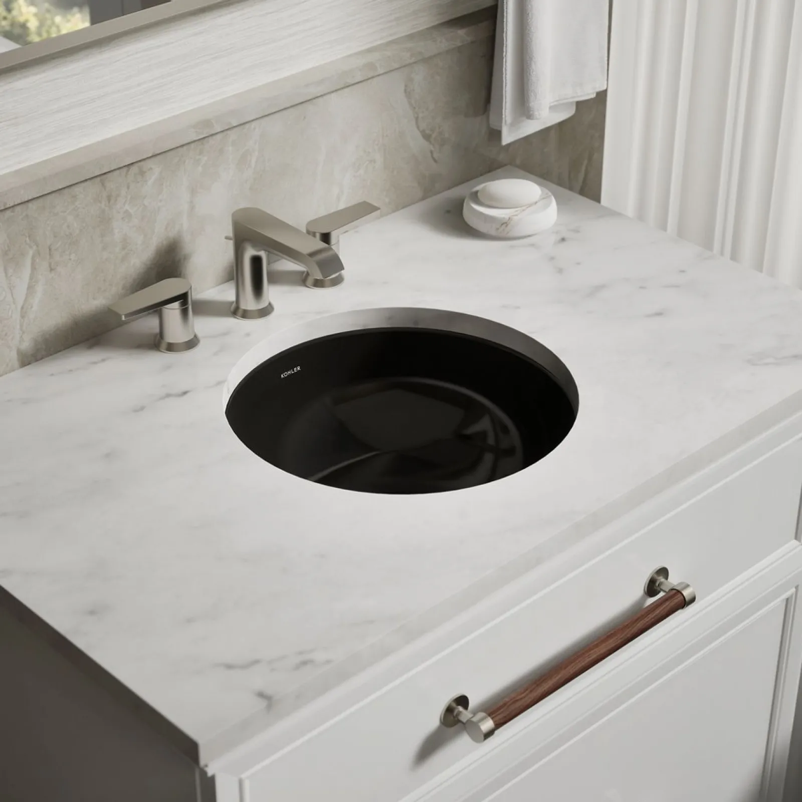 16-1/8" round undermount bathroom sink, no overflow^Kohler Clearance