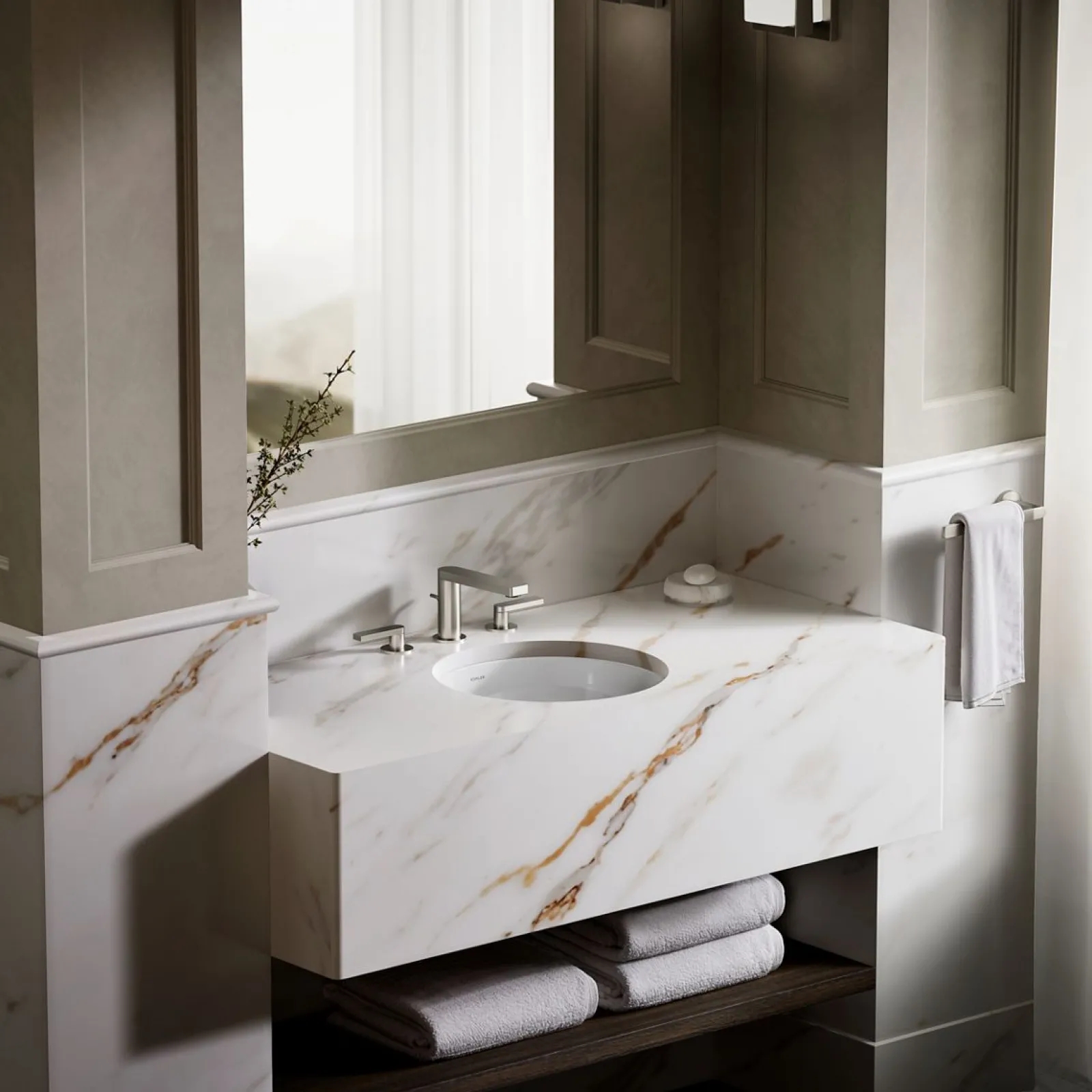 16-1/4" round undermount bathroom sink, no overflow^Kohler Discount