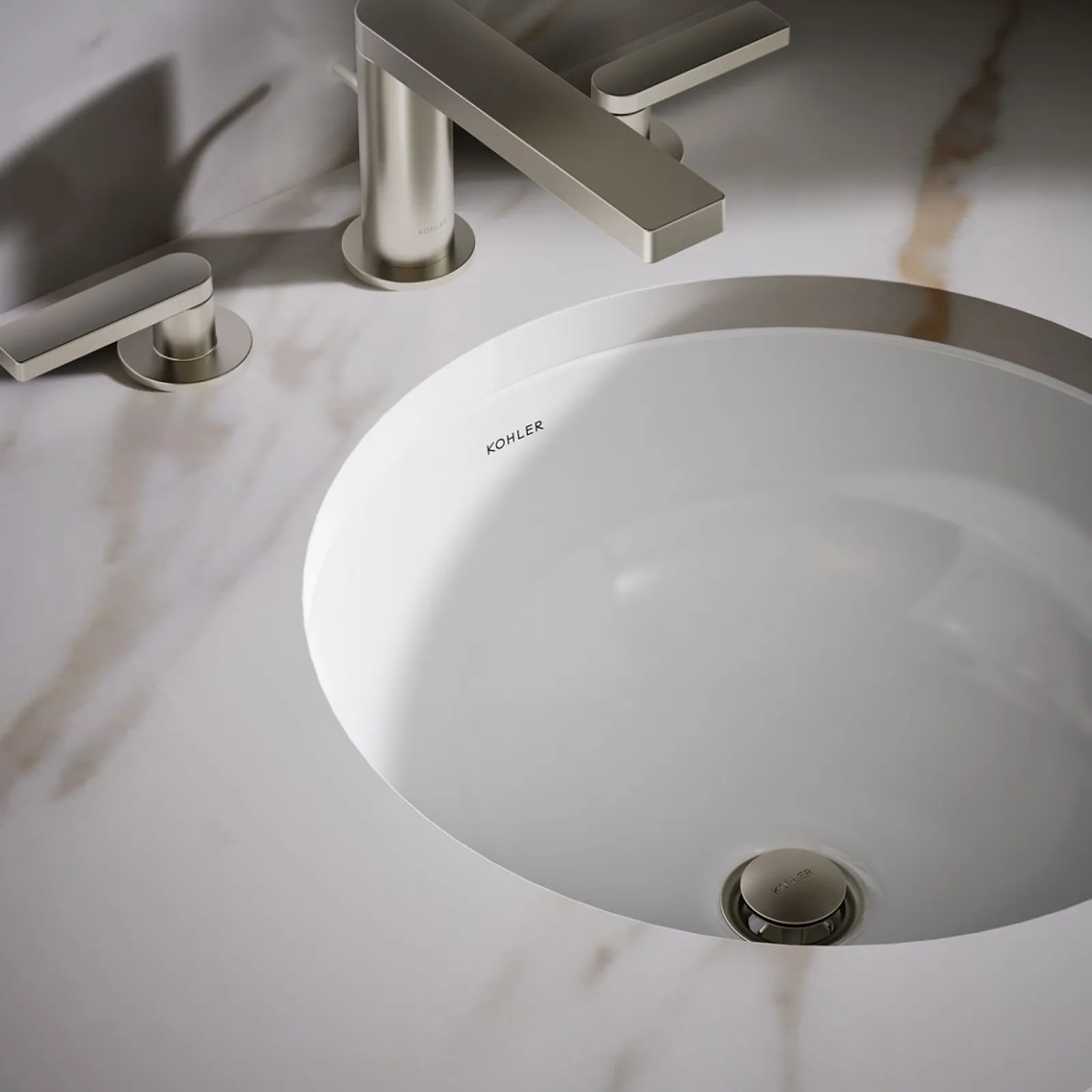 16-1/4" round undermount bathroom sink, no overflow^Kohler Discount