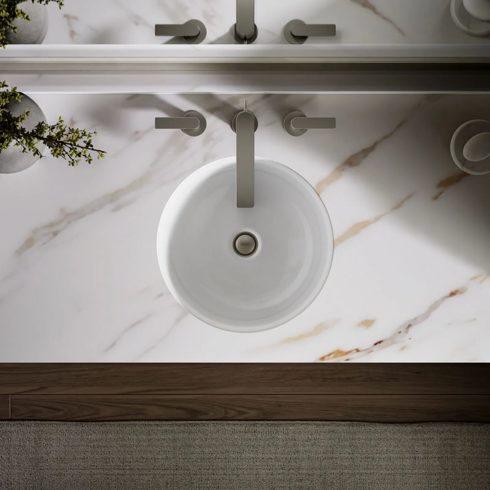 16-1/4" round undermount bathroom sink, no overflow^Kohler Discount