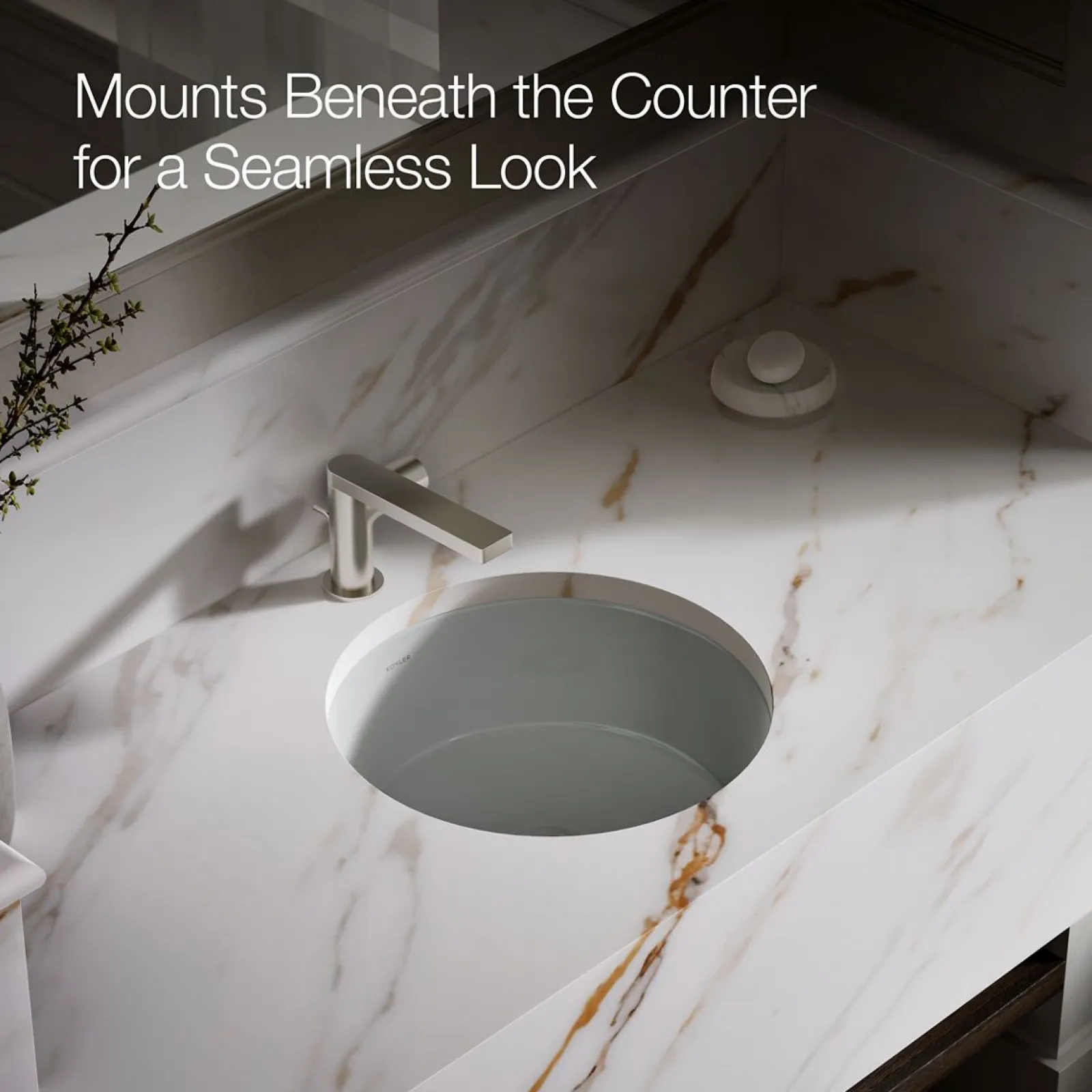 15-3/4" round undermount bathroom sink^Kohler Best