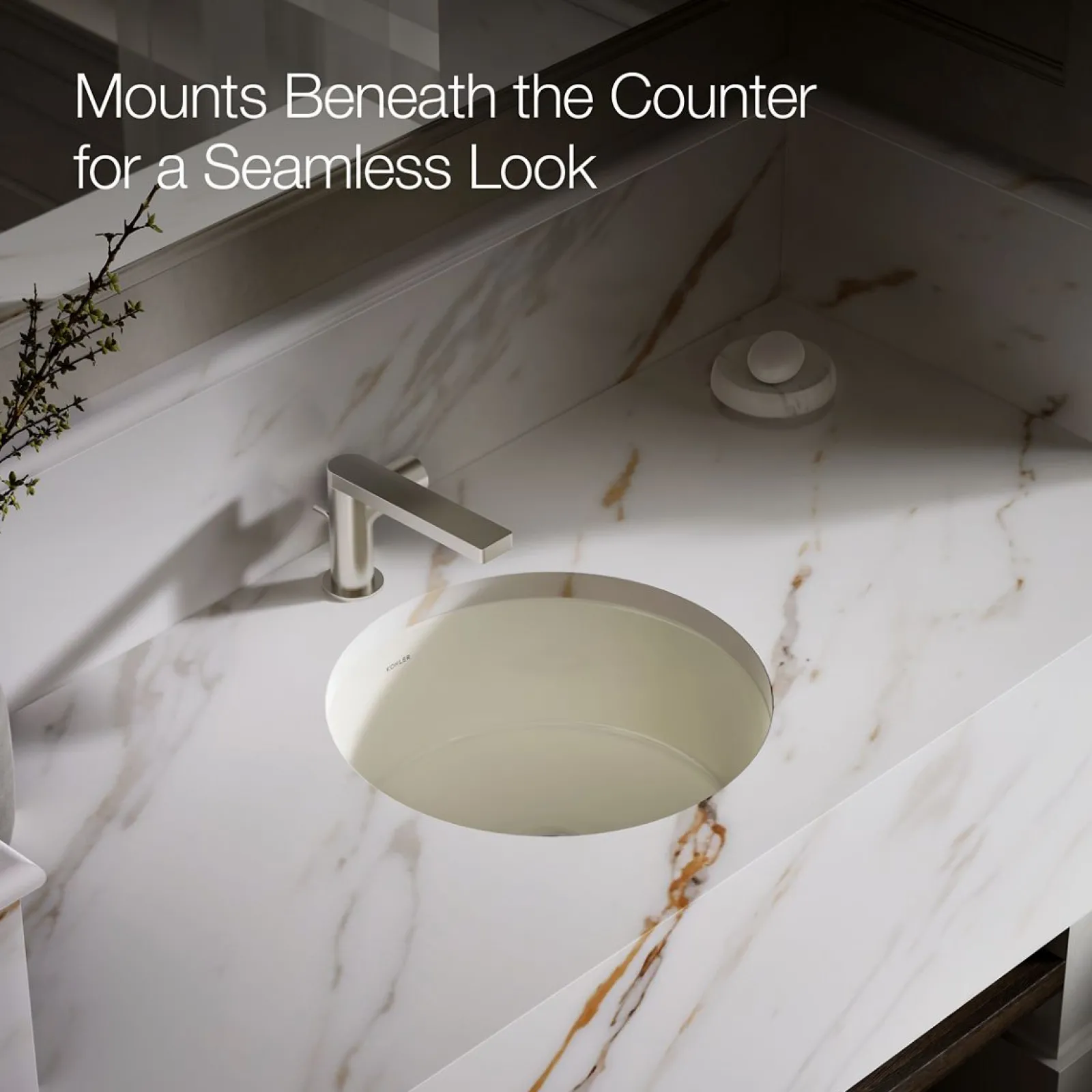 15-3/4" round undermount bathroom sink^Kohler Best