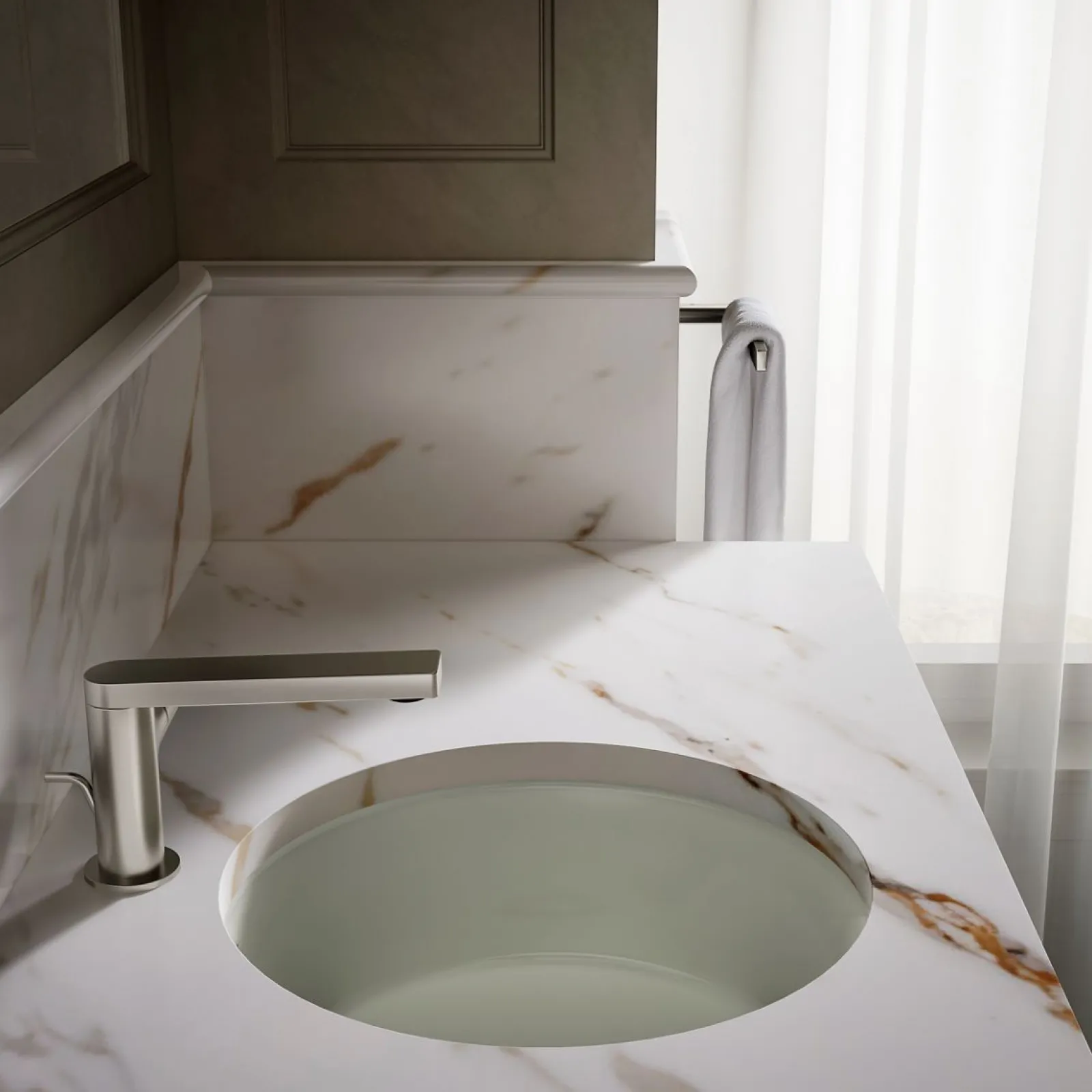 15-3/4" round undermount bathroom sink^Kohler Best