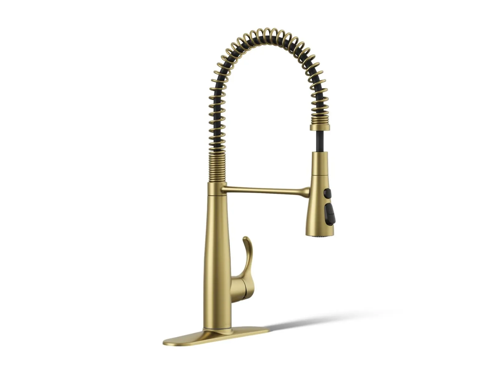 Semi-professional kitchen sink faucet with three-function sprayhead^Kohler Best