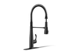 Semi-professional kitchen sink faucet with three-function sprayhead^Kohler Best