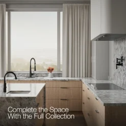 Semi-professional kitchen sink faucet with three-function sprayhead^Kohler Best