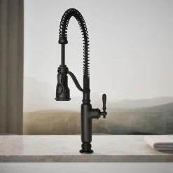 Semi-professional kitchen sink faucet with three-function sprayhead^Kohler Outlet