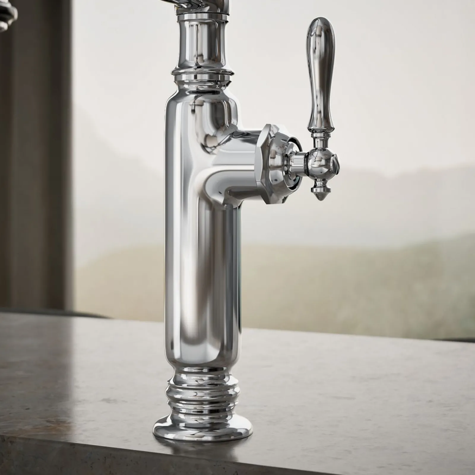 Semi-professional kitchen sink faucet with three-function sprayhead^Kohler Outlet