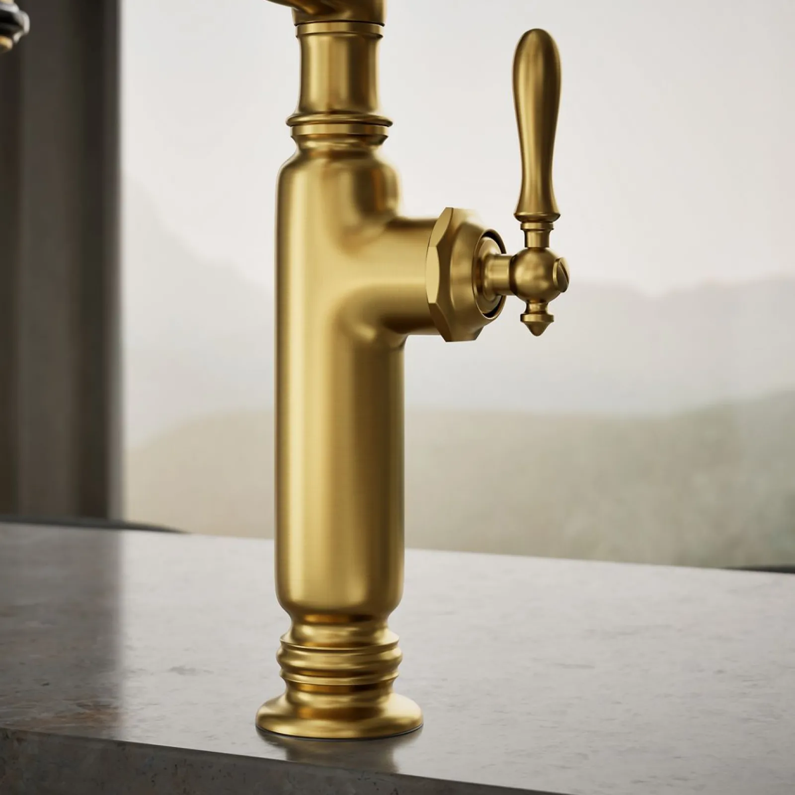 Semi-professional kitchen sink faucet with three-function sprayhead^Kohler Outlet