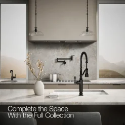 Semi-professional kitchen sink faucet with three-function sprayhead^Kohler Outlet