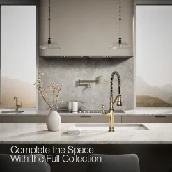 Semi-professional kitchen sink faucet with three-function sprayhead^Kohler Outlet
