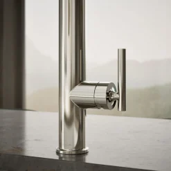 Semi-professional kitchen sink faucet with three-function sprayhead^Kohler Outlet