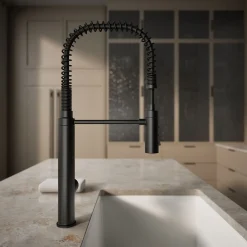 Semi-professional kitchen sink faucet with three-function sprayhead^Kohler Outlet
