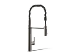 Semi-professional kitchen sink faucet with three-function sprayhead^Kohler Outlet