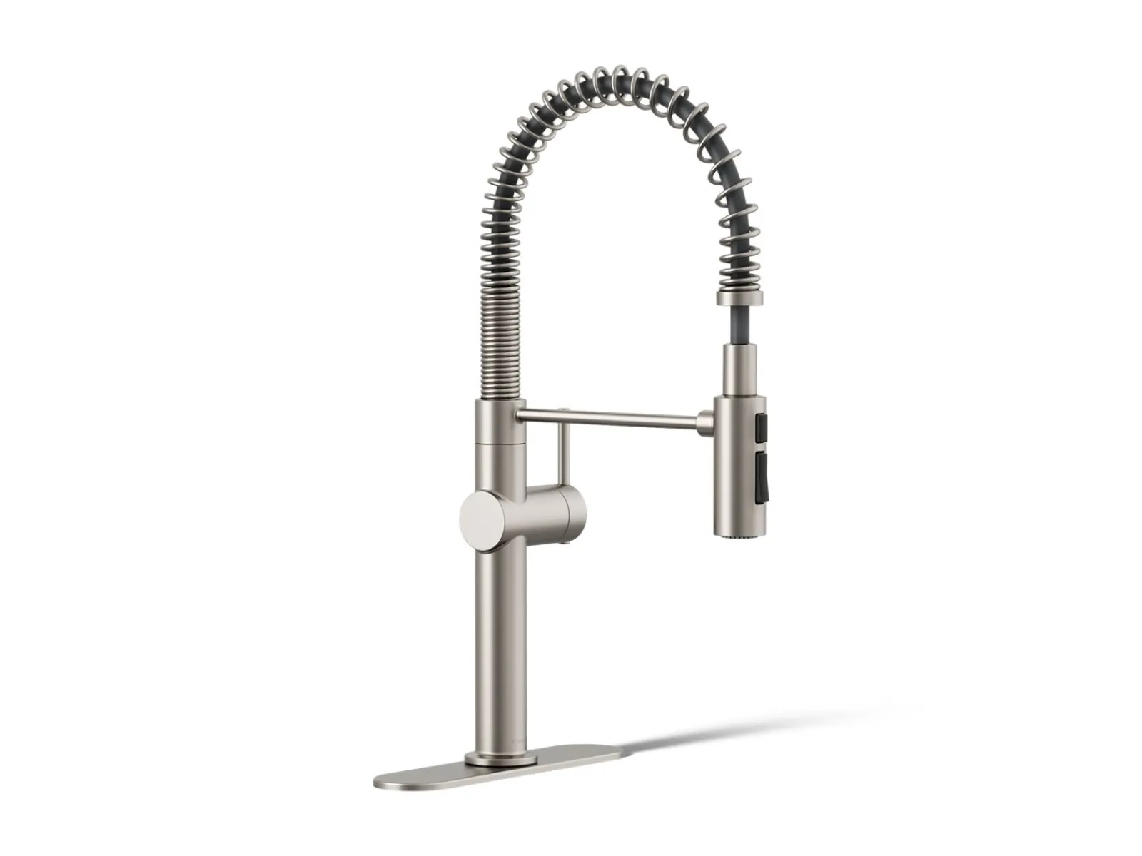 Semi-professional kitchen sink faucet with three-function sprayhead^Kohler New
