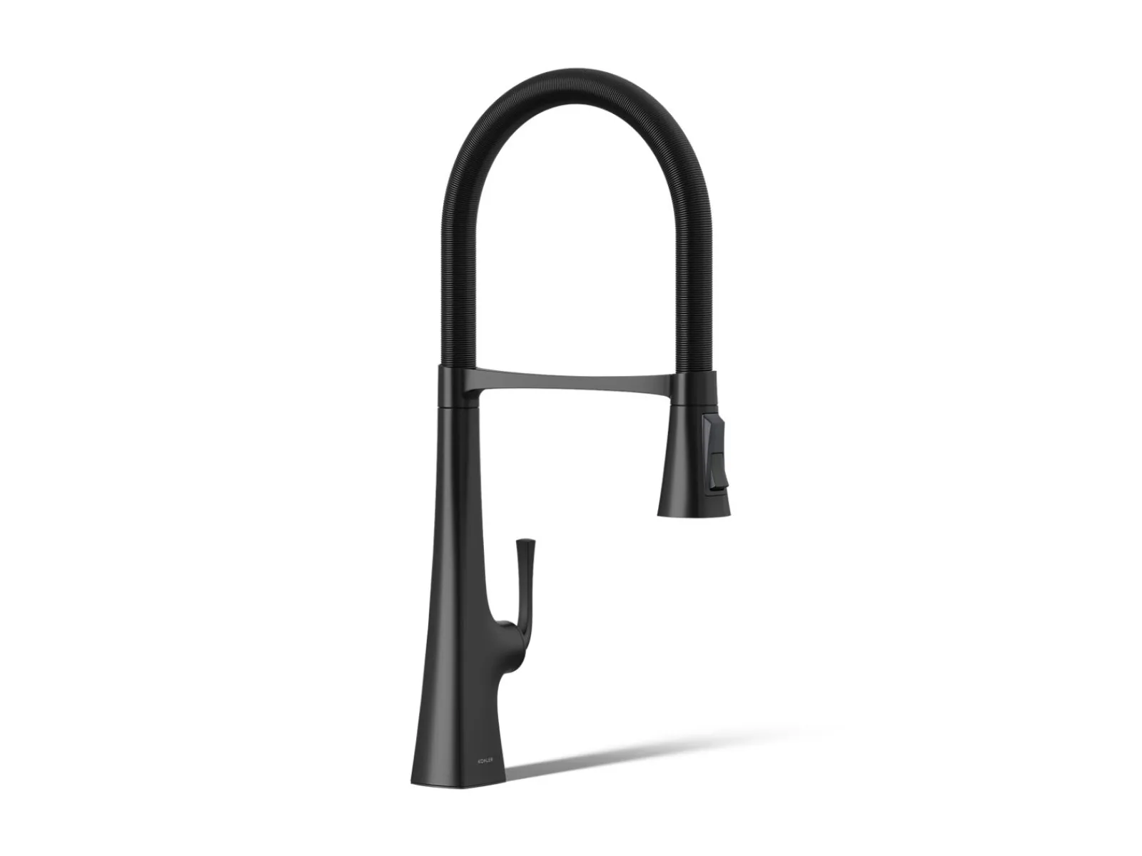 Semi-professional kitchen sink faucet with three-function sprayhead^Kohler New