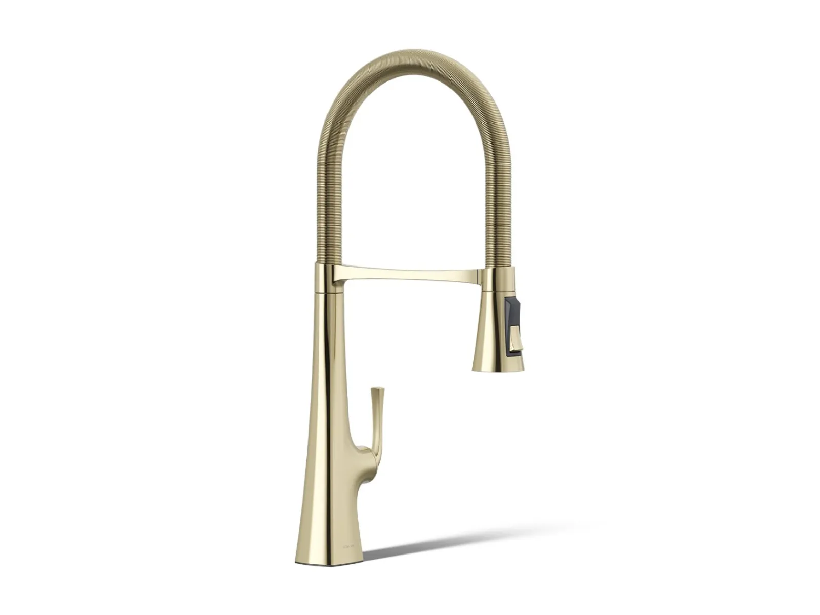 Semi-professional kitchen sink faucet with three-function sprayhead^Kohler New