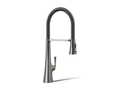 Semi-professional kitchen sink faucet with three-function sprayhead^Kohler New