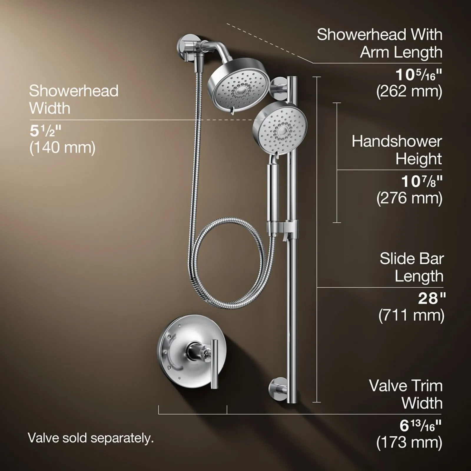 Showering Kit, 2.5 gpm^Kohler