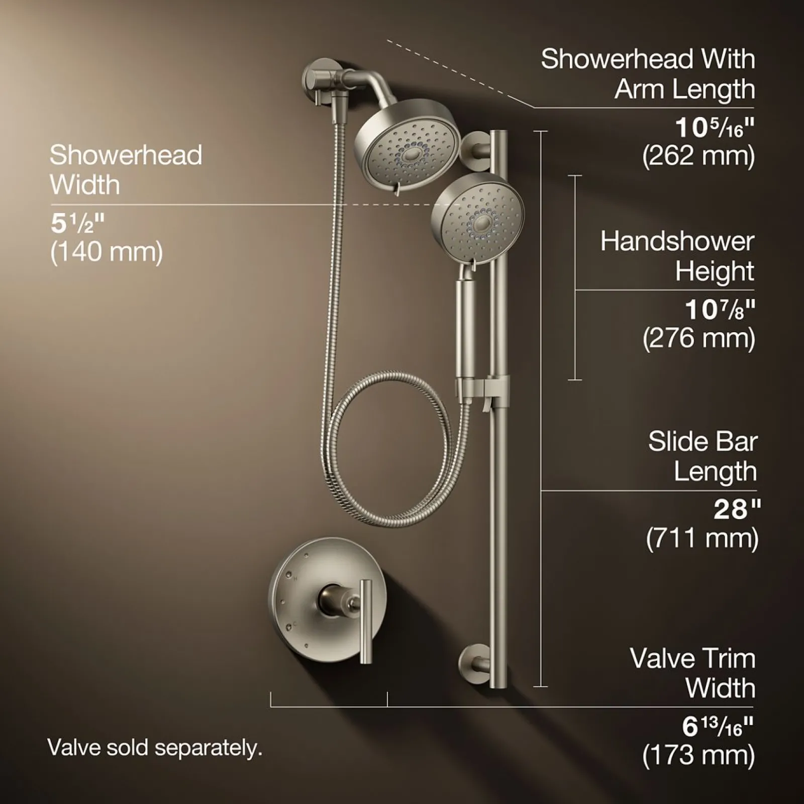 Showering Kit, 2.5 gpm^Kohler