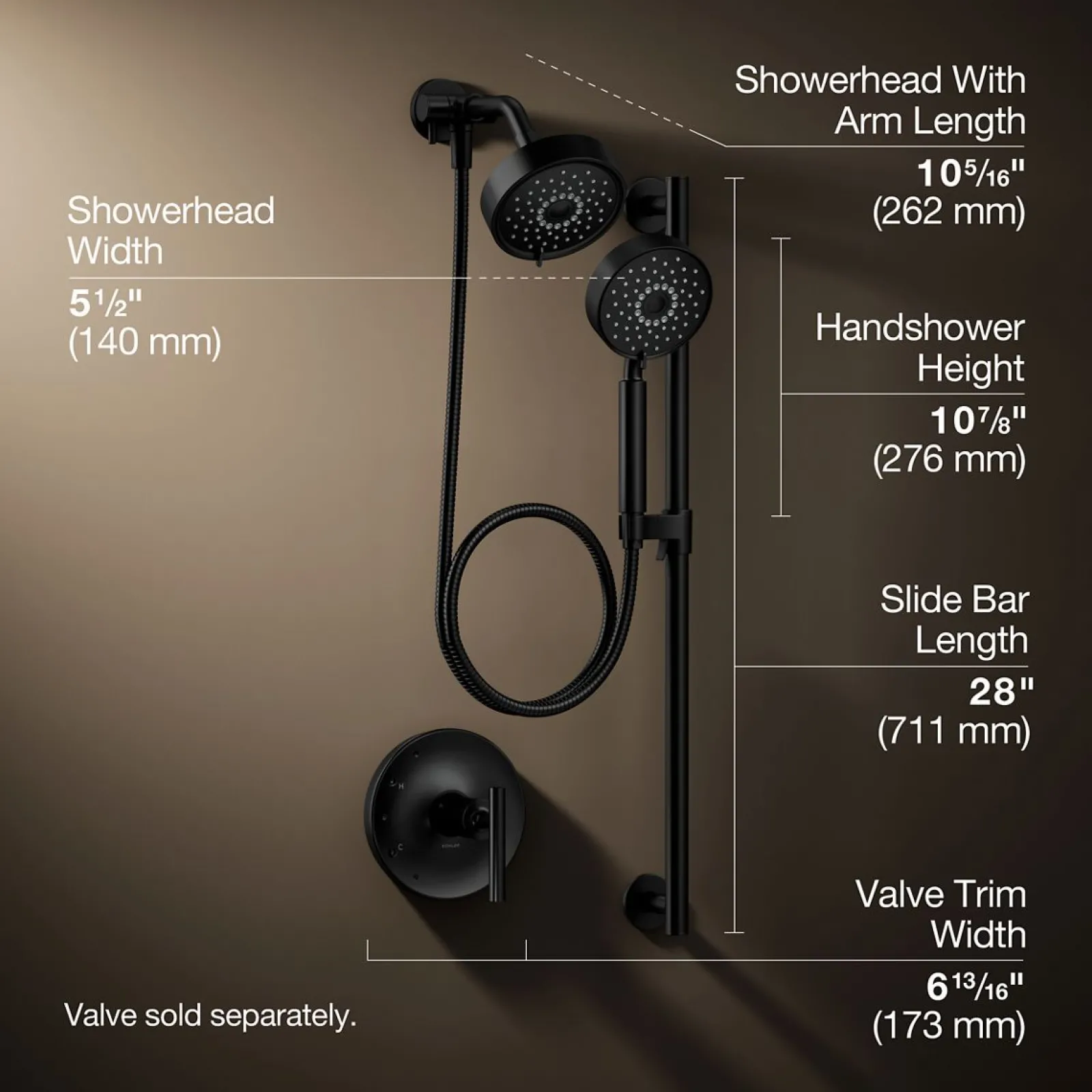 Showering Kit, 2.5 gpm^Kohler