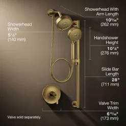 Showering Kit, 2.5 gpm^Kohler