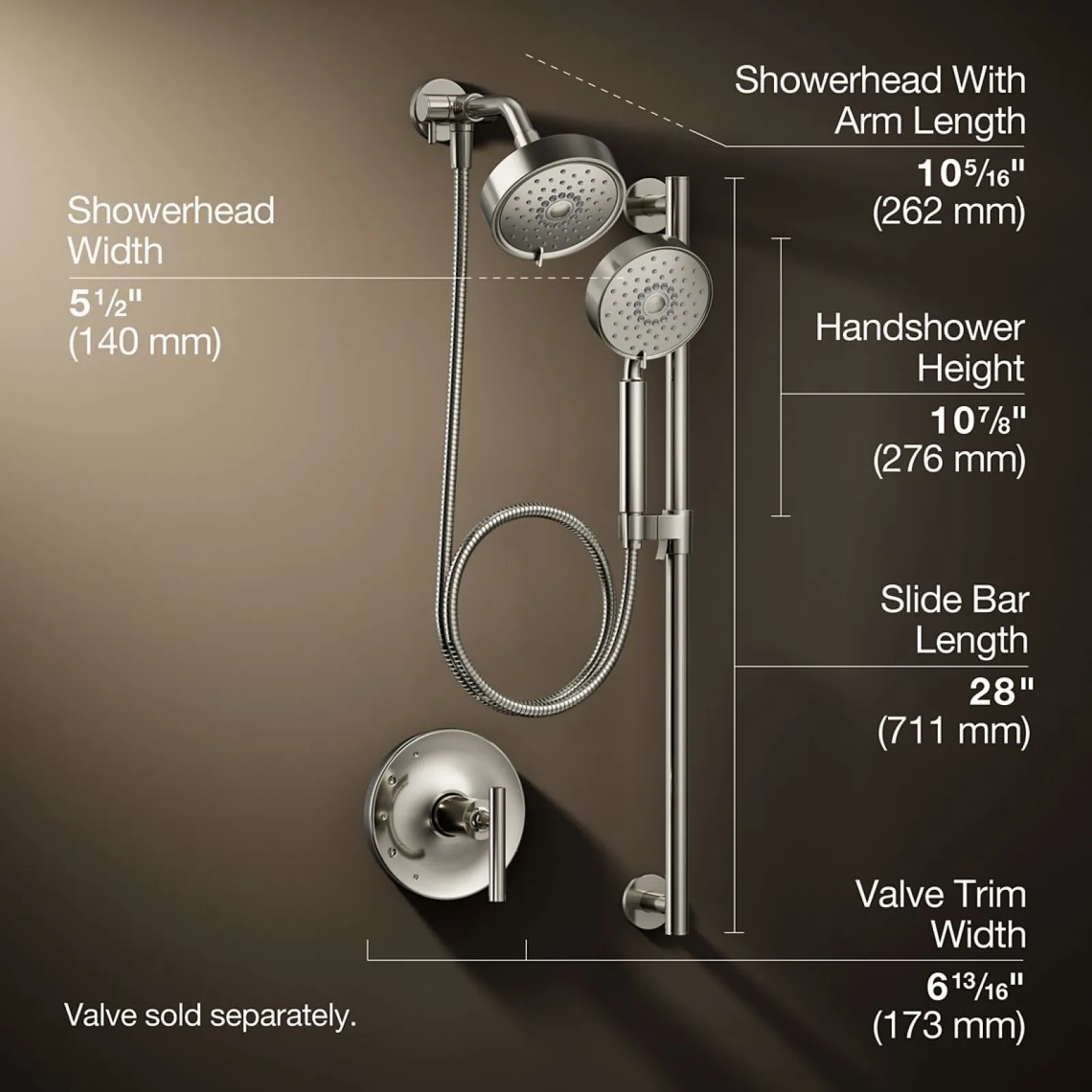 Showering Kit, 2.5 gpm^Kohler