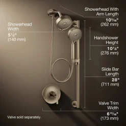Showering Kit, 2.5 gpm^Kohler