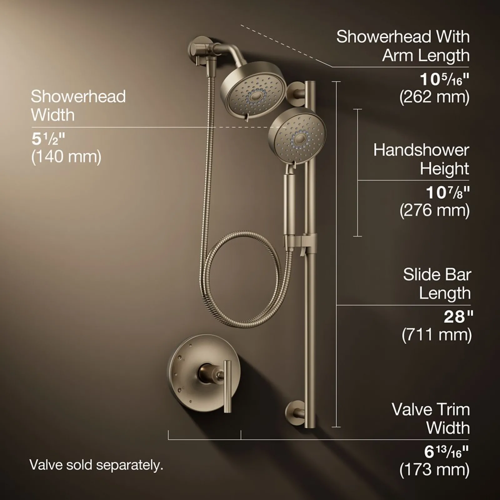 Showering Kit, 2.5 gpm^Kohler