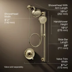 Showering Kit, 2.5 gpm^Kohler