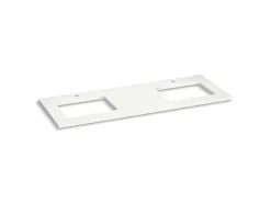 Silestone® 61" quartz vanity top with two rectangular cutouts^Kohler Clearance