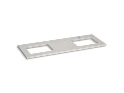 Silestone® 61" quartz vanity top with two rectangular cutouts^Kohler Clearance