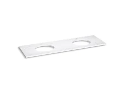 Silestone® 73" quartz vanity top with two oval cutouts^Kohler Discount