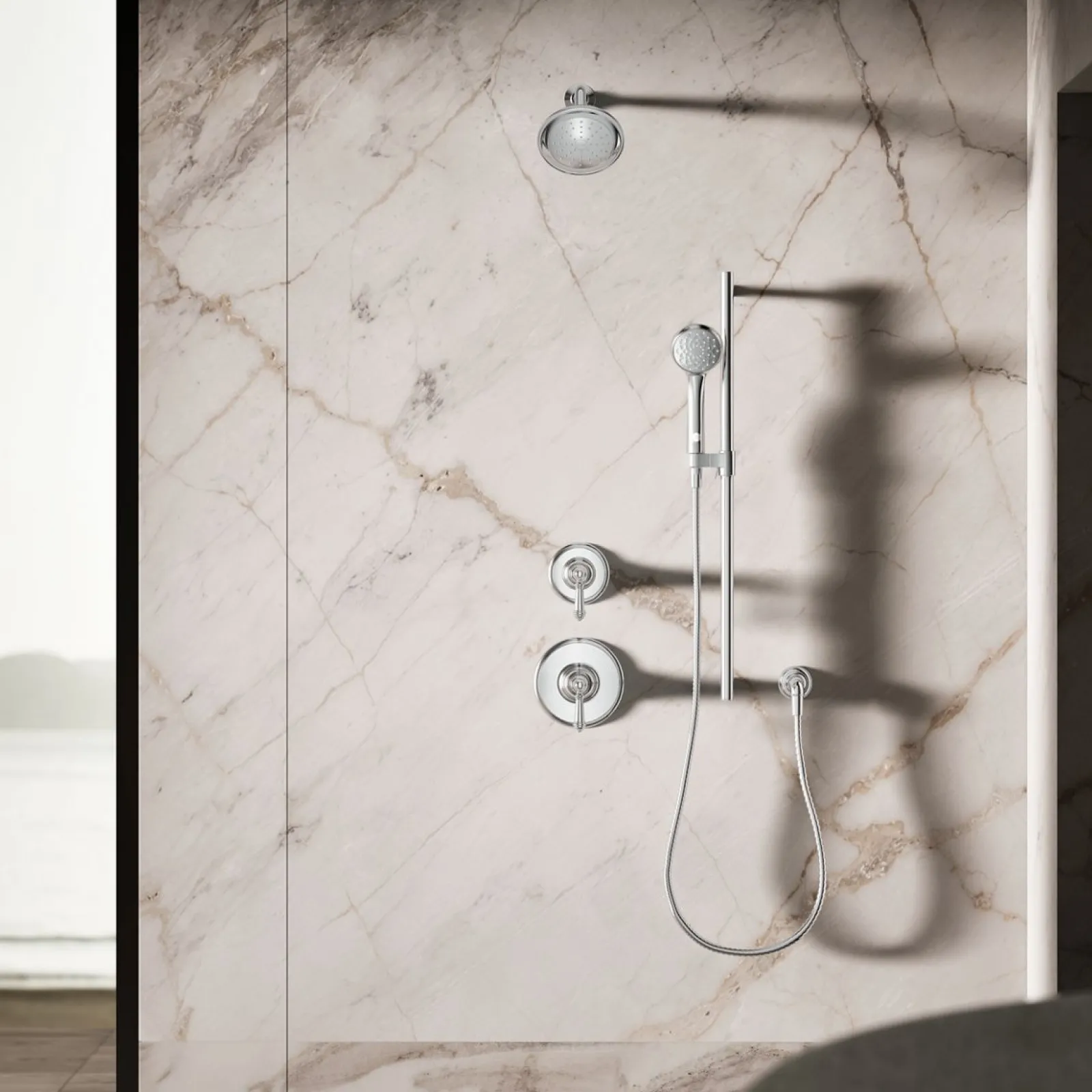 Single-function handshower with Eco-Boost^Kohler Outlet