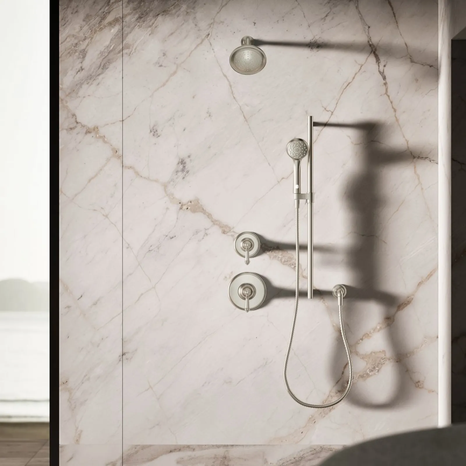 Single-function handshower with Eco-Boost^Kohler Outlet